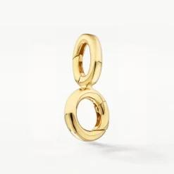 Hot Round Pendant Charm Connector in Gold 18k Fine Gold Plated | Personalisation