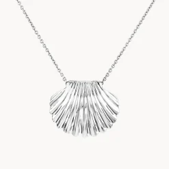 Clearance Shell Pendant Necklace in Silver Under $150 | 925 Sterling Silver