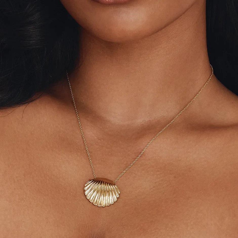 New Shell Pendant Necklace in Gold 18k Fine Gold Plated | Necklaces & Pendants