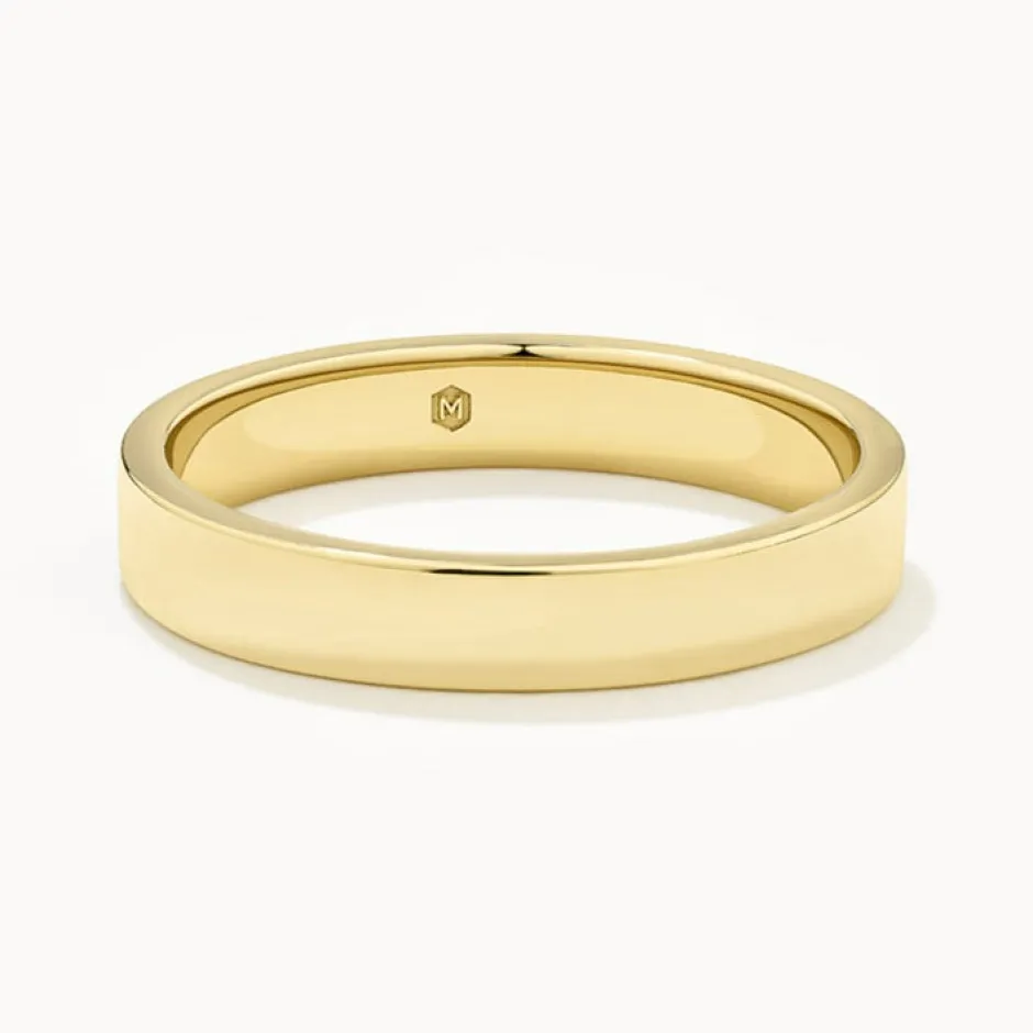 Online Slim Boyfriend Stacker Ring in Gold Gifts For Him | 18k Fine Gold Plated