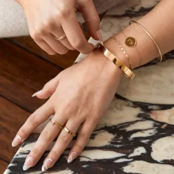 Online Slim Boyfriend Stacker Ring in Gold Gifts For Him | 18k Fine Gold Plated