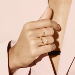 Online Slim Boyfriend Stacker Ring in Gold Gifts For Him | 18k Fine Gold Plated