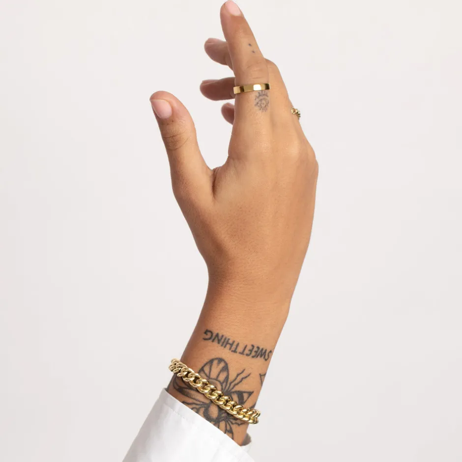 Online Slim Boyfriend Stacker Ring in Gold Gifts For Him | 18k Fine Gold Plated