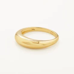 Discount Slim Curve Dome Ring in Gold Best Friend Gifts | 18k Fine Gold Plated
