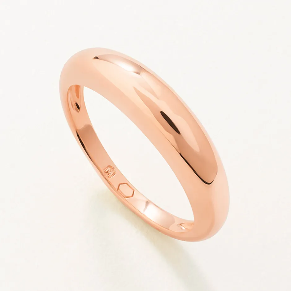 Discount Slim Curve Dome Ring in Rose Gold 18k Fine Rose Gold Plated | Rings