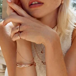 Discount Slim Curve Dome Ring in Rose Gold 18k Fine Rose Gold Plated | Rings