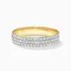 Fashion Slim Diamond Pave Boyfriend Ring in 10k Gold Gifts For Her | Natural Diamonds