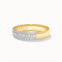 Fashion Slim Diamond Pave Boyfriend Ring in 10k Gold Gifts For Her | Natural Diamonds