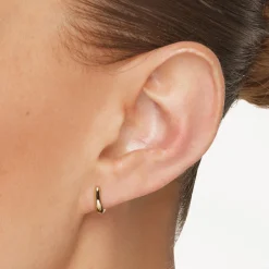 New Slim Dome Huggie Stud Earrings in 10k Gold Earrings | Studs
