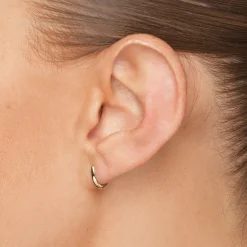 New Slim Dome Huggie Stud Earrings in 10k Gold Earrings | Studs