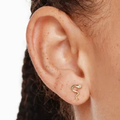 Discount Snake Stud Earrings in 10k Gold Earrings | Studs