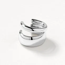 Discount Split Band Single Ear Cuff in Silver 925 Sterling Silver | Earrings