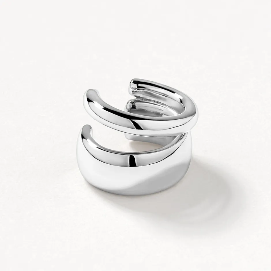 Discount Split Band Single Ear Cuff in Silver 925 Sterling Silver | Earrings