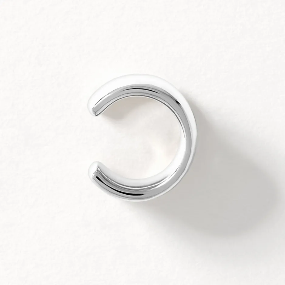 Discount Split Band Single Ear Cuff in Silver 925 Sterling Silver | Earrings