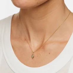 Outlet Spotted Mushroom Pendant Necklace in 10k Gold Laboratory-grown Diamonds | Necklaces & Pendants