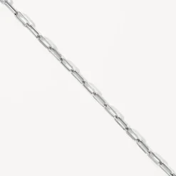 Hot Square Boyfriend Paperclip Chain Necklace in Silver Gifts For Him | 925 Sterling Silver