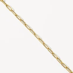 Online Square Boyfriend Paperclip Chain Necklace in Gold Gifts For Him | 18k Fine Gold Plated