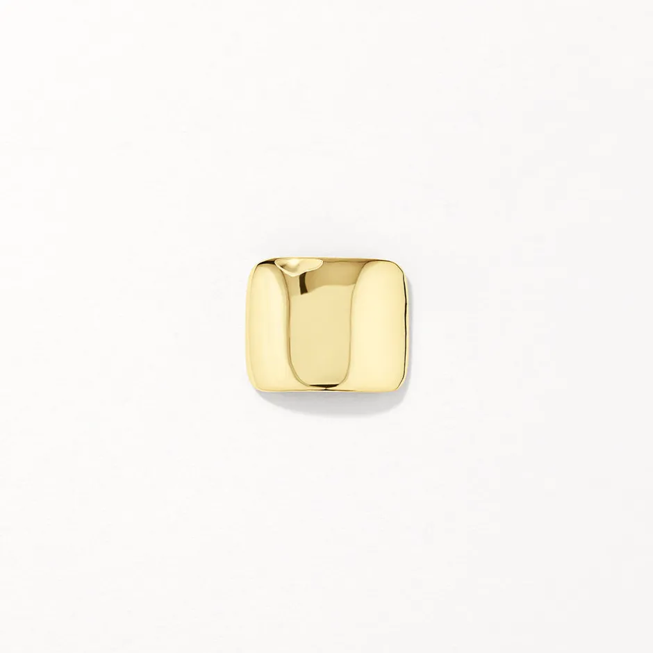 Hot Square Dome Stud Earrings in Gold 18k Fine Gold Plated | Earrings