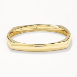 Fashion Square Edge Bangle in Gold Gifts For Him | 18k Fine Gold Plated