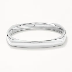 New Square Edge Bangle in Silver Gifts For Him | 925 Sterling Silver