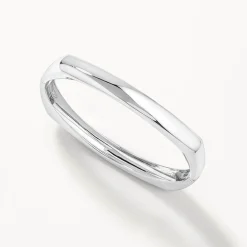 New Square Edge Bangle in Silver Gifts For Him | 925 Sterling Silver