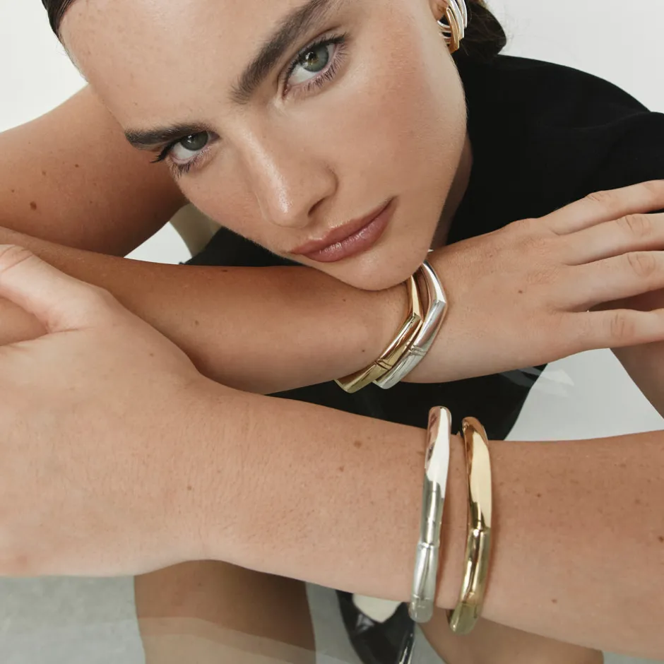 New Square Edge Bangle in Silver Gifts For Him | 925 Sterling Silver