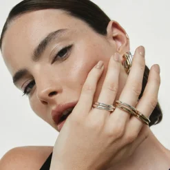Clearance Square Edge Ring in Silver Gifts For Him | 925 Sterling Silver