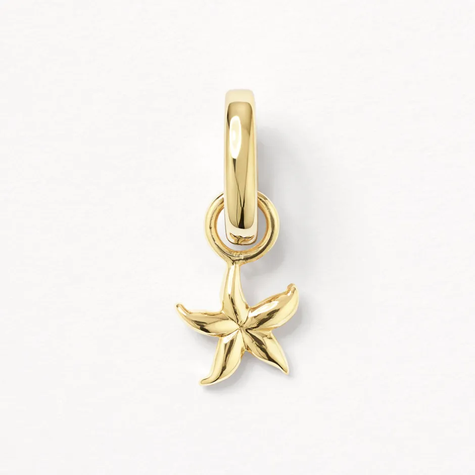 Fashion Starfish Charm Pendant in Gold Symbolic Jewellery | 18k Fine Gold Plated