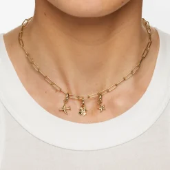 Fashion Starfish Charm Pendant in Gold Symbolic Jewellery | 18k Fine Gold Plated