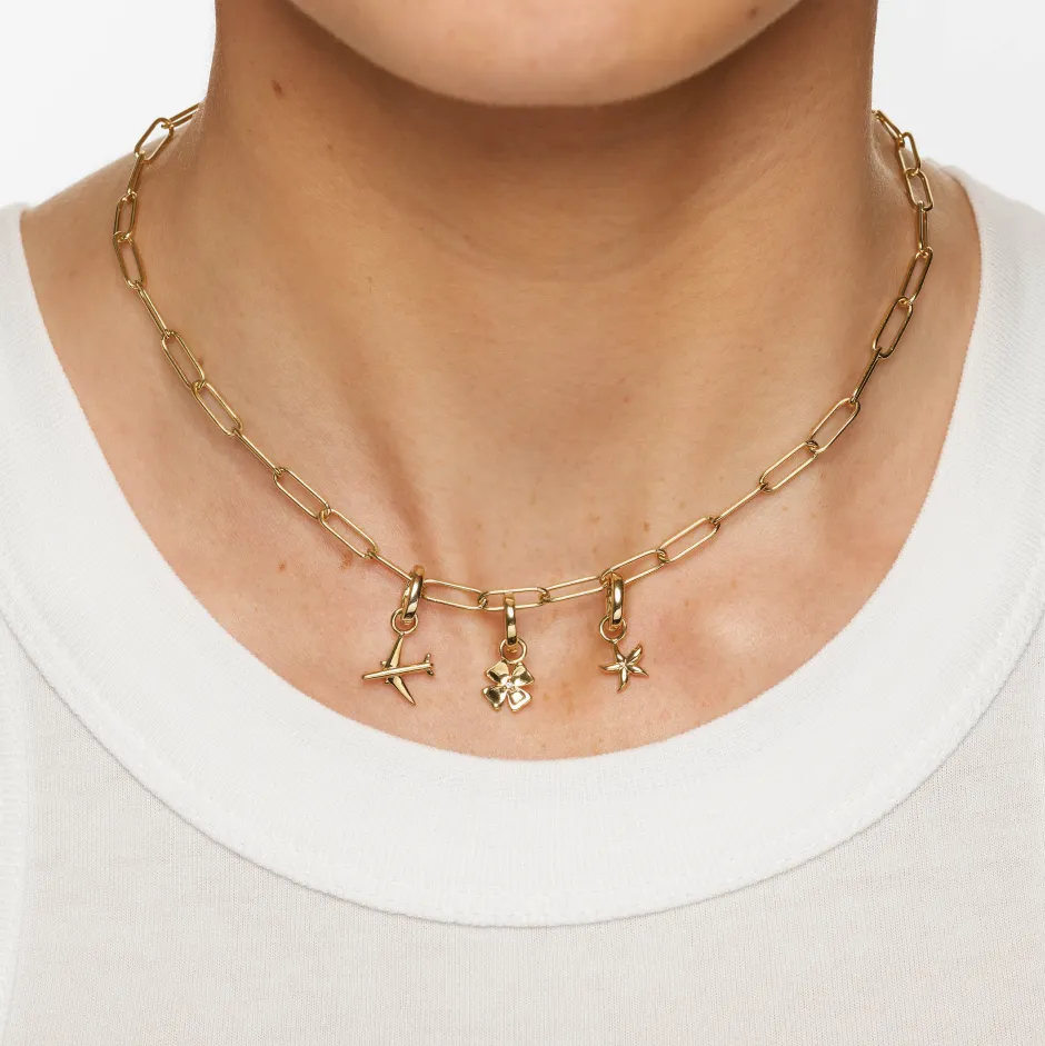 Fashion Starfish Charm Pendant in Gold Symbolic Jewellery | 18k Fine Gold Plated