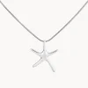 Hot Starfish Pendant Necklace in Silver Symbolic Jewellery | Under $150