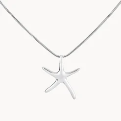 Hot Starfish Pendant Necklace in Silver Symbolic Jewellery | Under $150