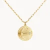 Clearance Sun And Moon Pendant Necklace in Gold Gifts For Her | 18k Fine Gold Plated