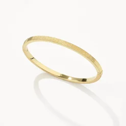Online Textured Bangle in Gold Gifts For Him | 18k Fine Gold Plated