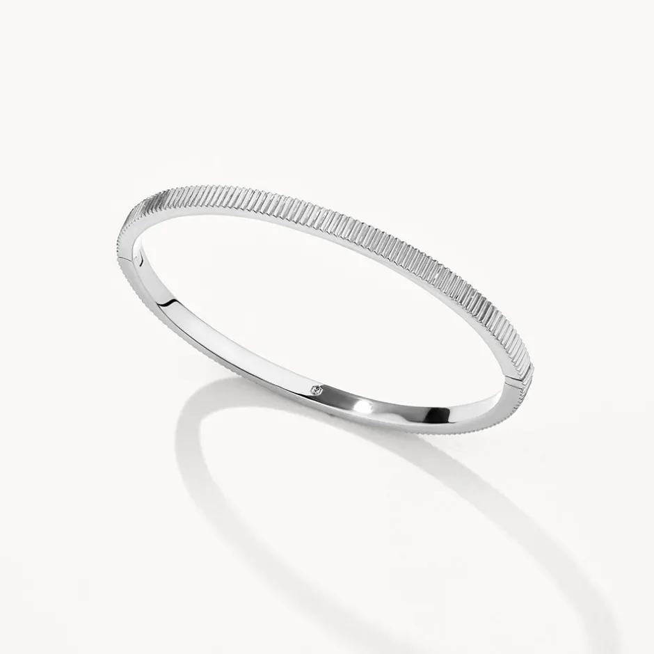 Best Textured Bangle in Silver Gifts For Him | 925 Sterling Silver