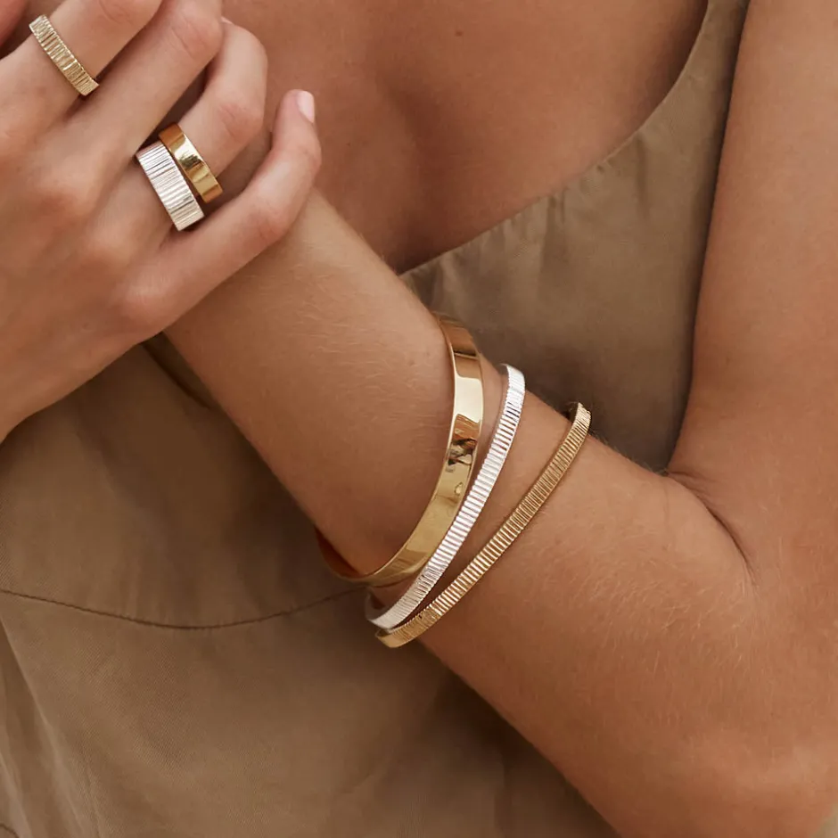 Best Textured Bangle in Silver Gifts For Him | 925 Sterling Silver