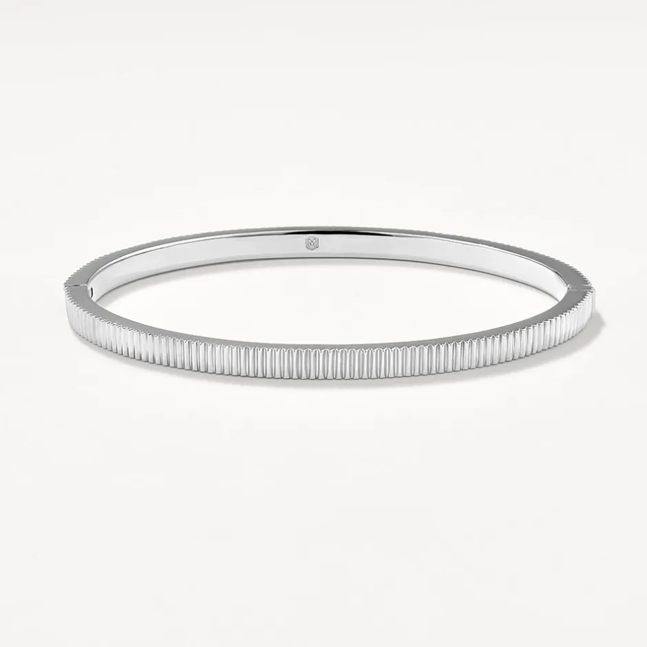 Best Textured Bangle in Silver Gifts For Him | 925 Sterling Silver