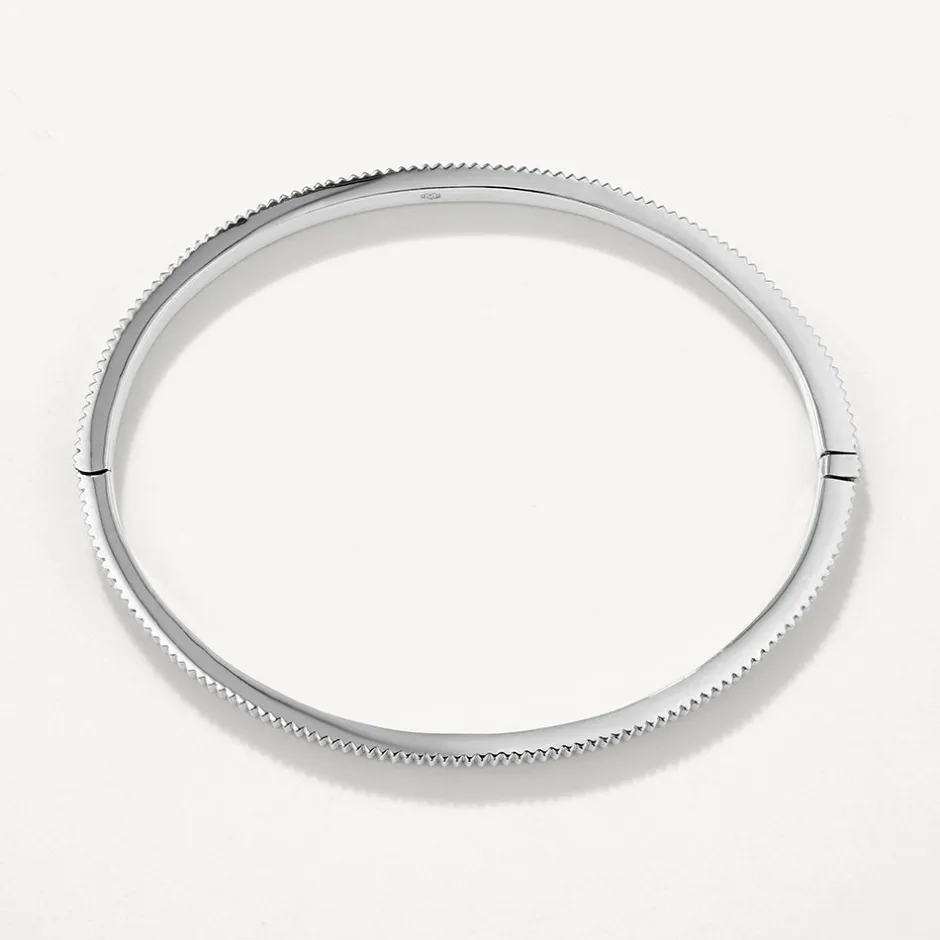 Best Textured Bangle in Silver Gifts For Him | 925 Sterling Silver