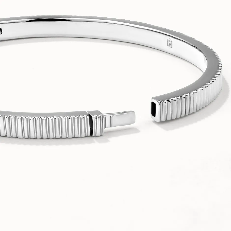 Best Textured Bangle in Silver Gifts For Him | 925 Sterling Silver