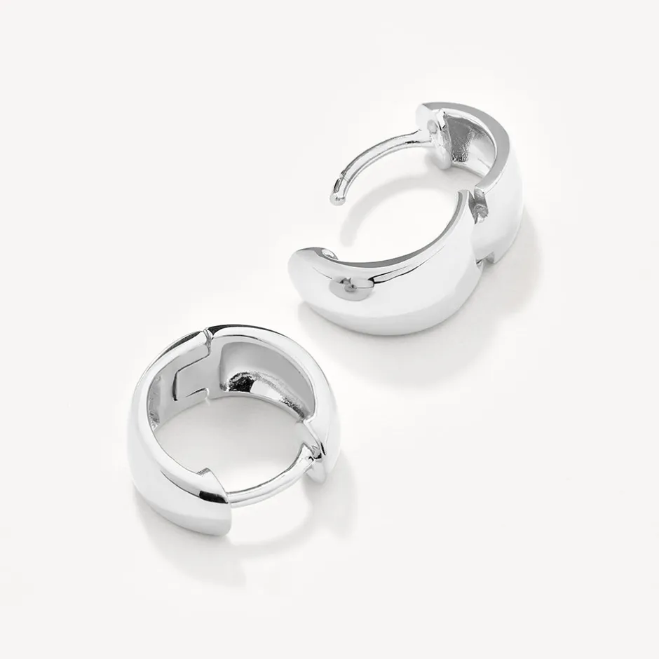 Best Thick Dome Huggies in Silver Best Friend Gifts | Under $150