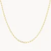Best Thin Flat Curb Chain Necklace in Gold Gifts For Him | 18k Fine Gold Plated