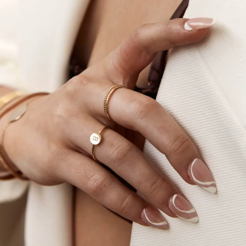 Fashion Thin Plain Stacker Ring in 10k Gold Bridal Gifts | Under $150