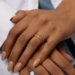 Fashion Thin Plain Stacker Ring in 10k Gold Bridal Gifts | Under $150