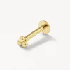 Sale Triple Ball Helix Single Stud Earring in 10k Gold 10k Gold | Earrings