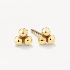 Best Triple Ball Stud Earrings in 10k Gold 10k Gold | Earrings