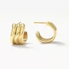 Sale Triple Wave Hoop Earrings in Gold 18k Fine Gold Plated | Earrings