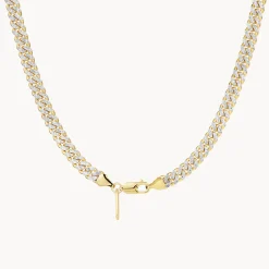 Best Two Tone Cuban Chain Necklace in Gold 18k Fine Gold Plated | Necklaces & Pendants