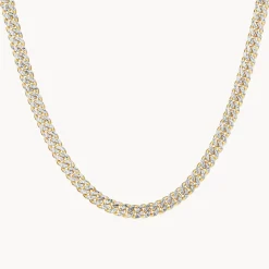 Best Two Tone Cuban Chain Necklace in Gold 18k Fine Gold Plated | Necklaces & Pendants
