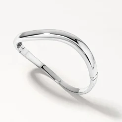 Best Wave Dome Bangle in Silver 925 Sterling Silver | Bracelets & Bangles