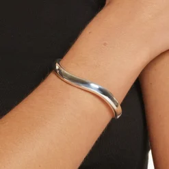Best Wave Dome Bangle in Silver 925 Sterling Silver | Bracelets & Bangles